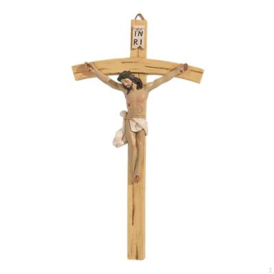 Small 8.7 Inches INRI Crucified Wall Hanging Crucifix Es Plaque Catholic Ian Sculpture Decor