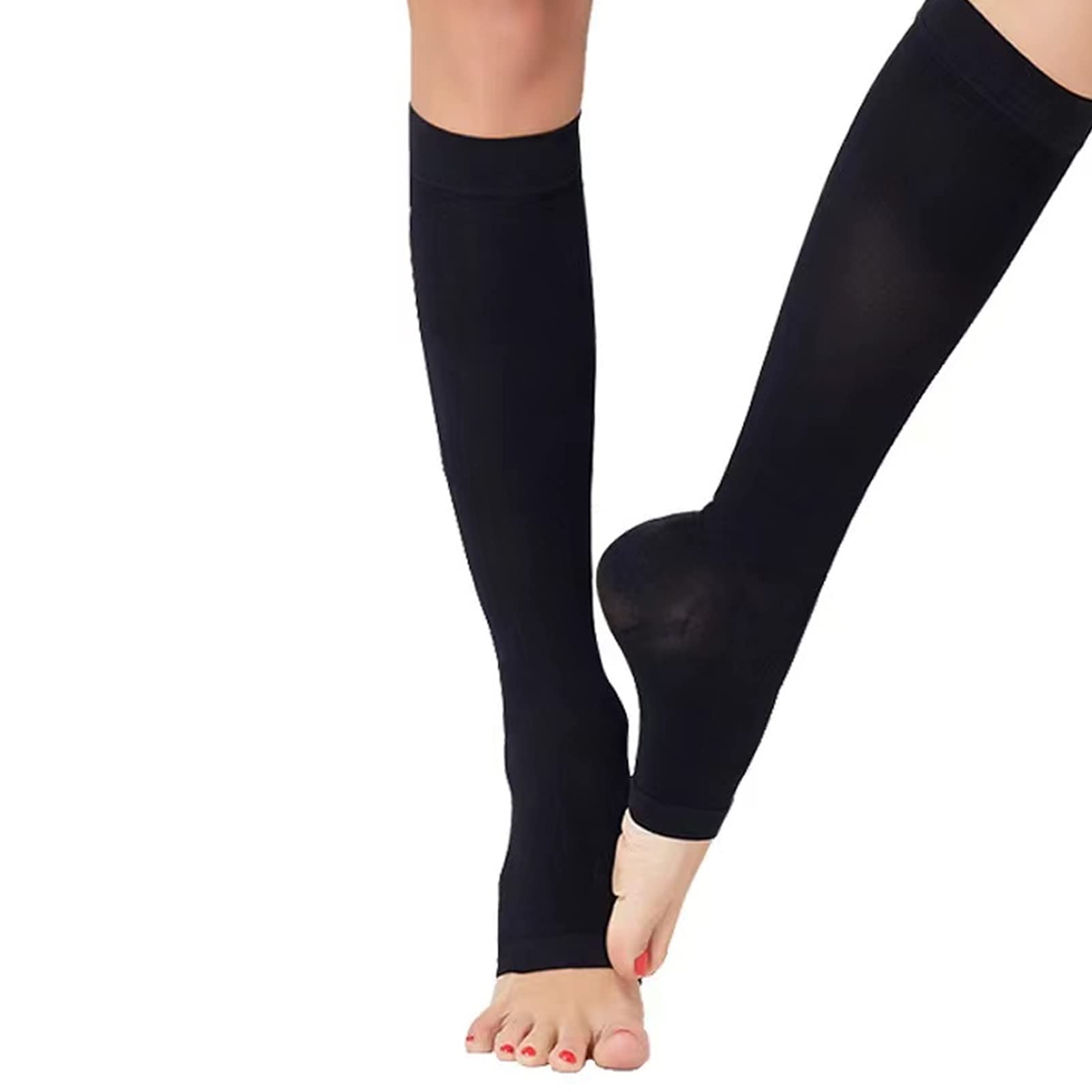 

Компрессионный Высокий Красивый Градуированный Отек Ниже Компрессионная Нога Для Стояния Унисекс [SHUIII] Чулки, Носки, Женские, Ноги, чёрный