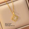 [Titanium Steel] Necklace Women's Copper Micro-inlaid Electroplating Advanced Sense Delicate Clavicle Chain Jewelry