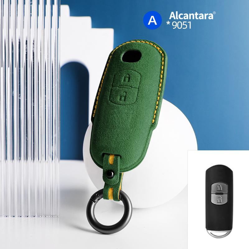 Alcantara Suede Car Key Case For Mazda 2 3 5 6 Bl Bm Gj Atenza Axela Demio Cx-3 Cx3 Cx-5 Cx5 Cx7 Cx9 Cx8 Cover Shell Accessories
