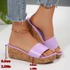 Fashion New Summer Woman Casual Platform Wedges Heels Slippers Fashion Open Toe Roman Women's Sandals Shoes Slides Mules