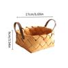 Wood Chip Hand Woven Basket Bread Basket Fruit Vegetables Egg Storage Baskets Flowers Basket Picnic Container Kitchen Storage