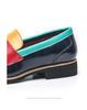 Mocassini Casual da Uomo in Pelle - Design Retro Color Block con Nappine