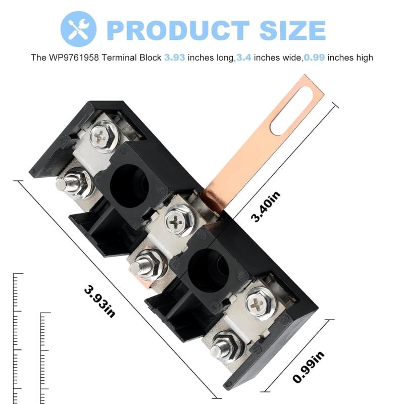 Practical Replacement Screw Type Terminal Connector For Oven Electrical Repair With 10 Heat Shrink Tubes 5 Cable Lugs