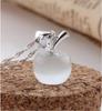Korean Fashion Imitation Silver Zircon Pendant Necklace for Women