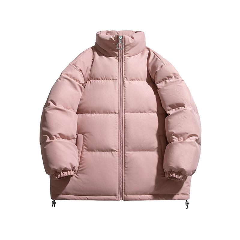 Winter stand-up collar padded jacket male Hong Kong style adolescent ruffian handsome loose thickened warm padded jacket loose casual padded jacket