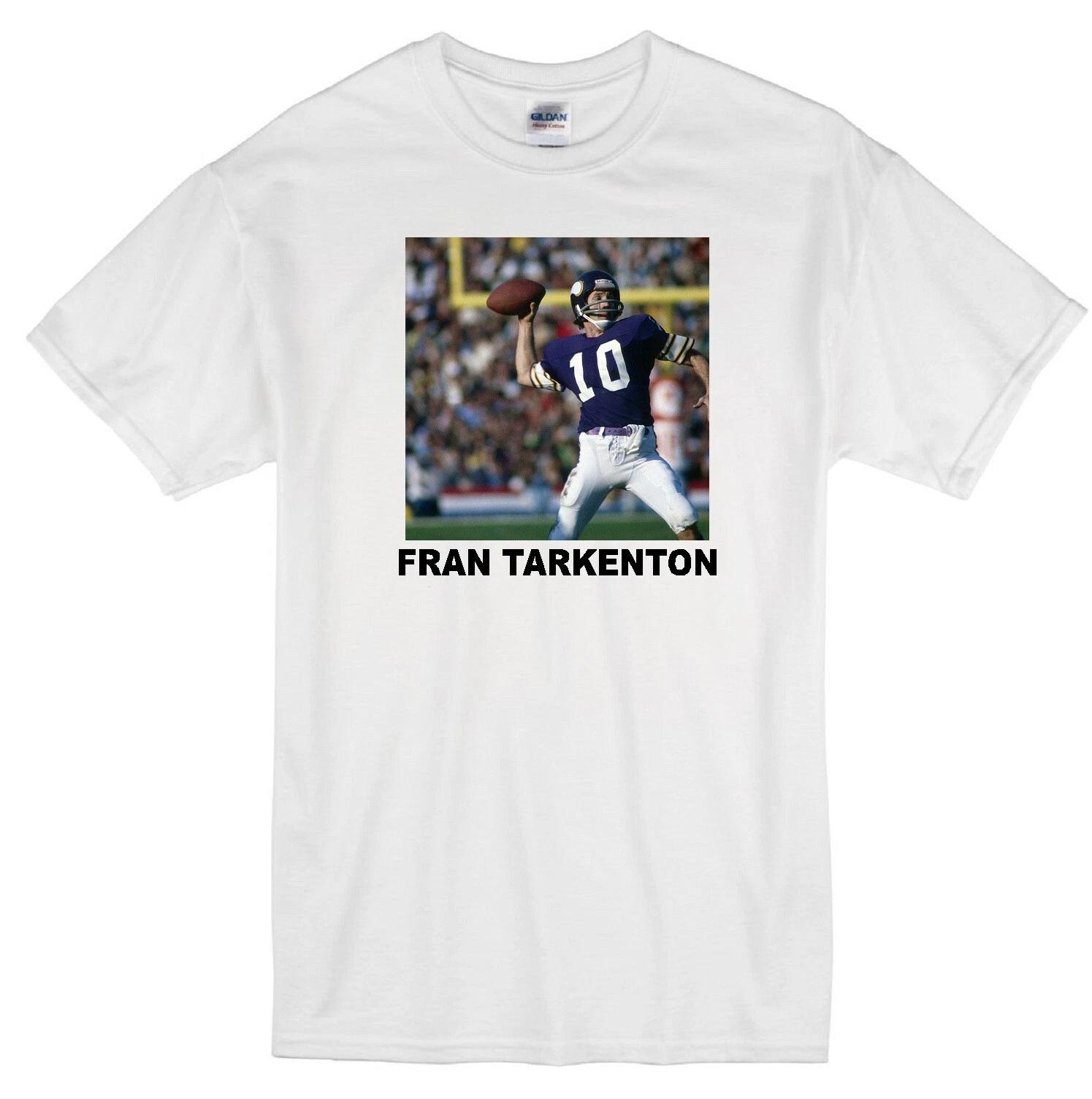 FRAN TARKENTON MINNESOTA VIKINGS QUARTERBACK FOOTBALL WHITE T-shirt JERSEY L