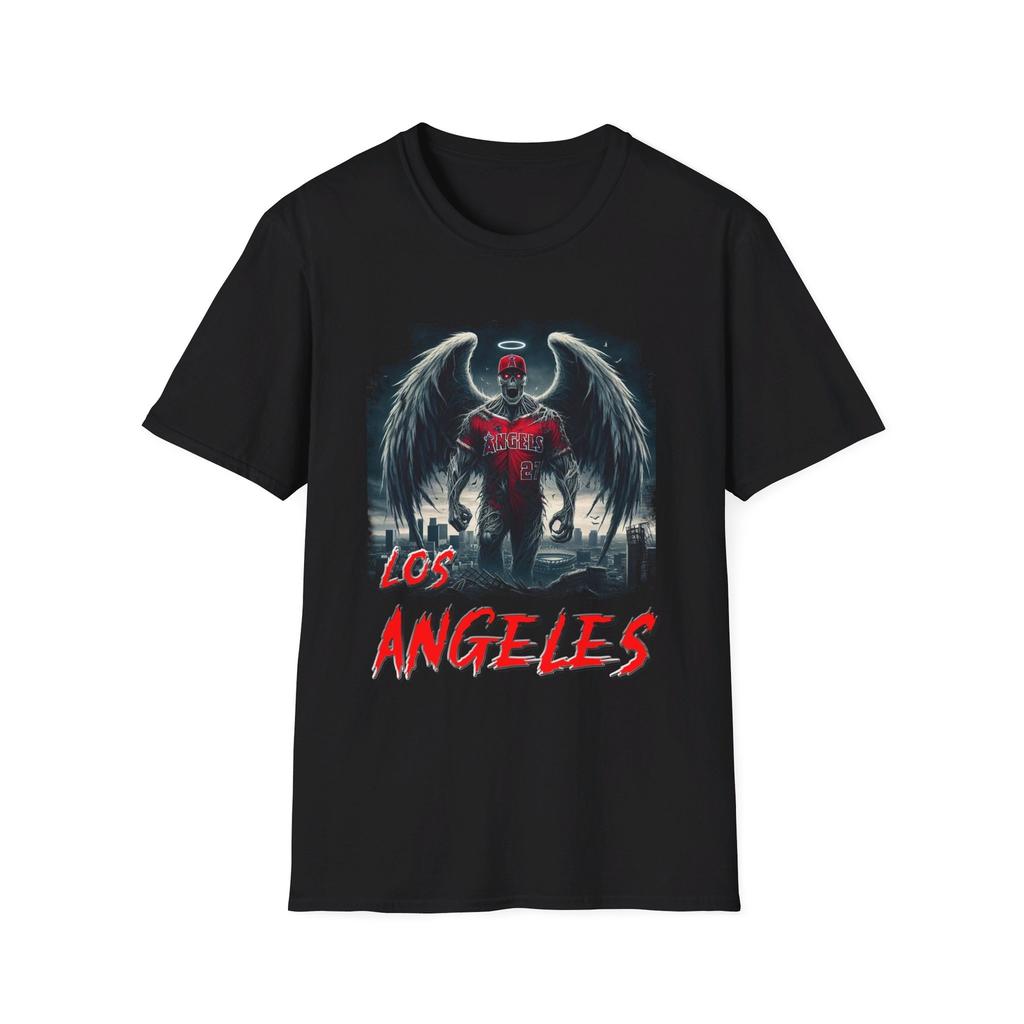 LA Angels Horror Mashup T-Shirt Mens Womens Tees Top - Fearsome Fan Apparel for Angels Supporters