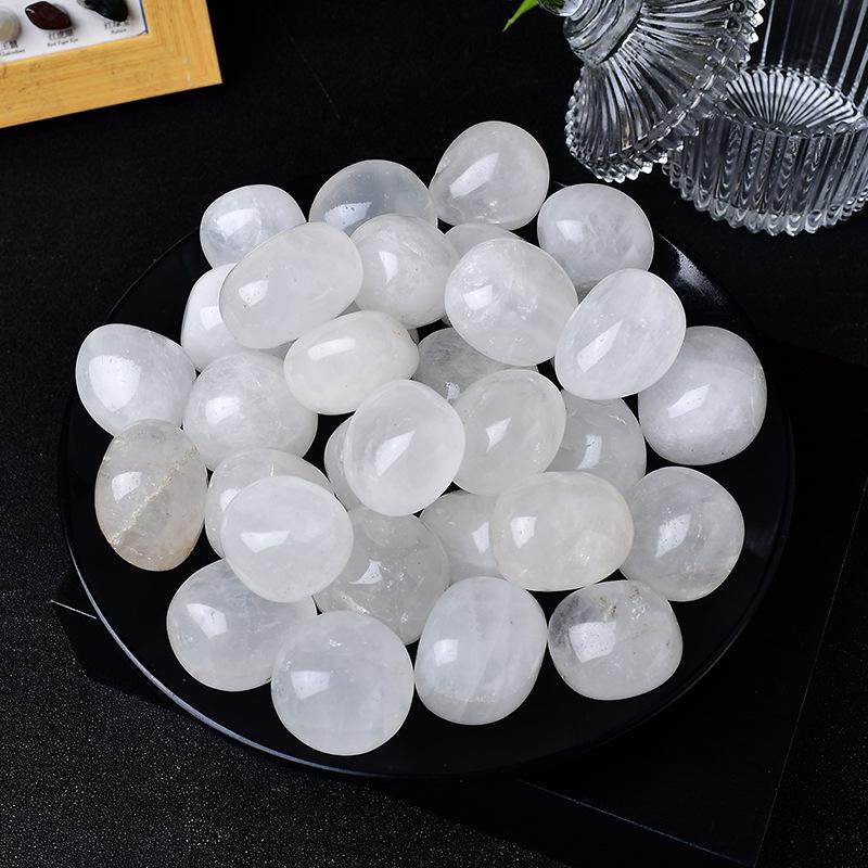 Large Natural White Tumbled Crystal Stones for Decorative Use in Fish Tanks or Buddha Displays