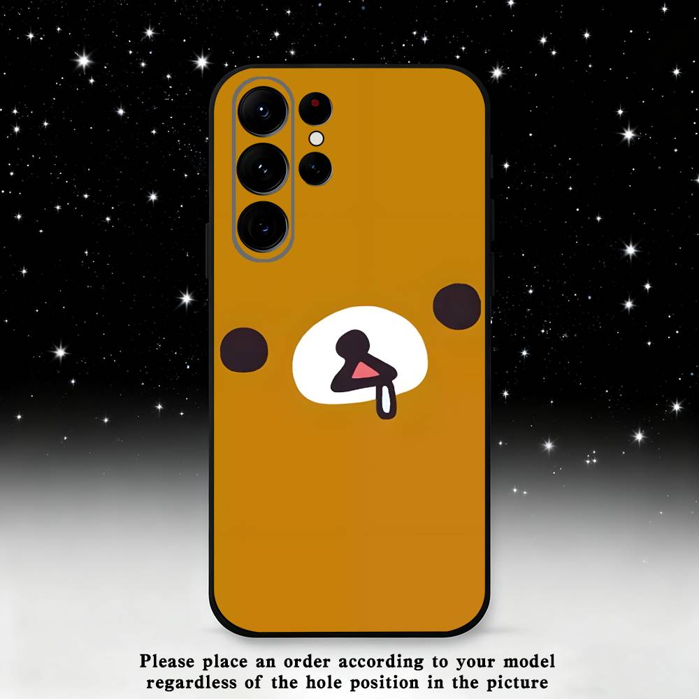 

Cartoon Cute Rilakkuma Phone Case For Samsung S25,S24,S21,S22,S23,S30,Ultra,S20,Plus,Fe,Lite,Note,10,9,5G Black Cover Samsung S30Ultra5G