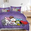 3Pcs Love Friendship Characters Bedding Sets For All Sizes New 3D Printed Bed Cover Comforter Duvet Cover Pillowcase Bedroom Decoration