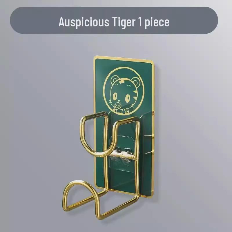 

No-Drill Wall-Mounted Bathroom & Kitchen Storage Rack with Strong Adhesive Hooks