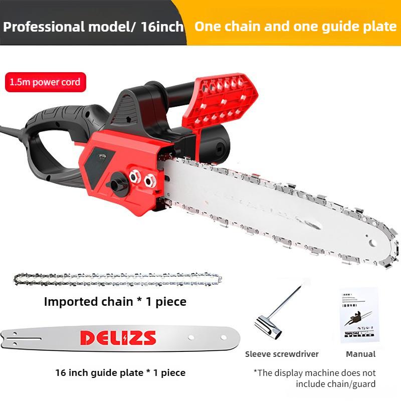12 Inch/16 Inch High Power Electric Saw Household Multifunctional Electric Chain Saw Cutting and Logging Power Tool