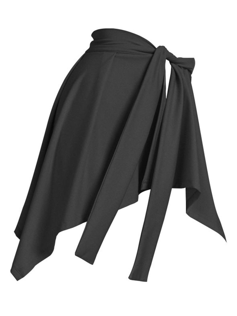 Anti-Exposure Tie-Up Yoga Skirt: Ballet Dance & Hip Cover