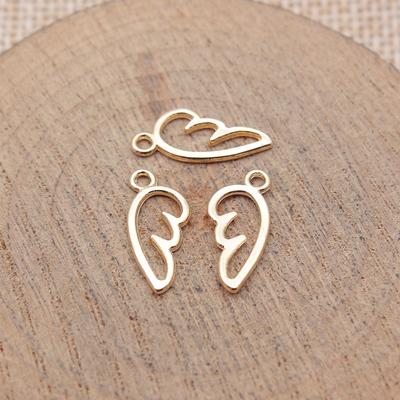 Mixed Style Tiny Angel Wing Charms Hollow Feather Pendants Little Guardian Jewelry Making Supplies Bulk