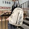 New High School Students High Value Trendy Cool Schoolbag Female Personality Letter Printing Backpack Lightweight Foreign Style Backpack