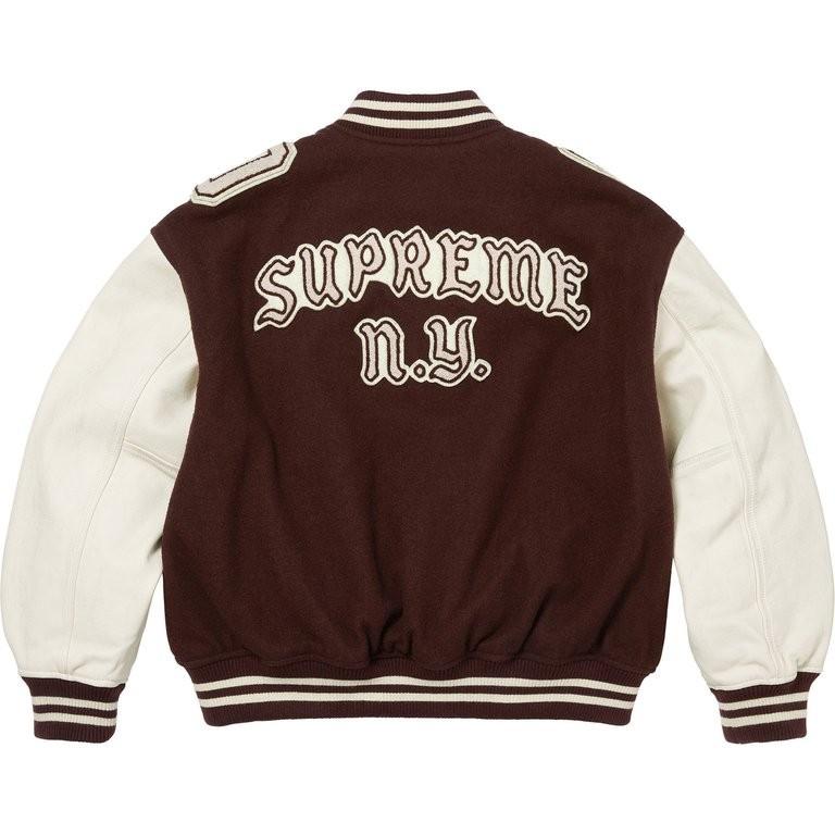 Supreme Captains Varsity Jacket Brown