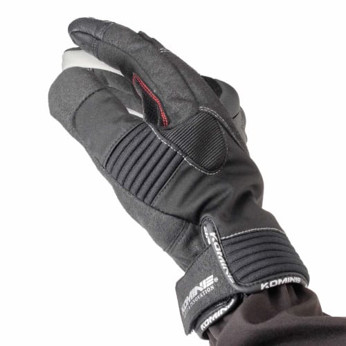 Komine Motorcycle Protective Winter Gloves Black M GK-834 1279 Waterproof Cold Protection Stretch Material Protector for Autumn/Winter/Spring