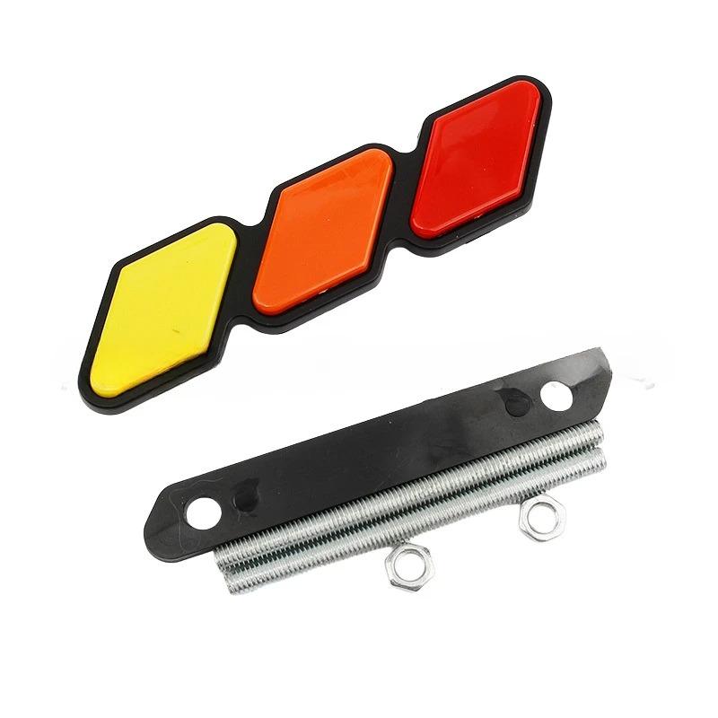 3 Colors Grille Badge Emblem Logo Car Accessories for Toyota Tacoma Tundra 4Runner TRD Highlande Rav4 CHR Strip Air Inlet Auto