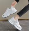 Mode Damen Vulkanisierte Sneaker Atmungsaktives Mesh Outdoor Einfarbig 2024 Hohe Qualität Einfarbig Trainer Schnürschuhe Damenschuhe