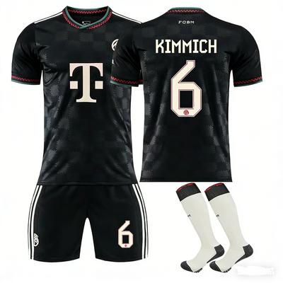 2025-26 Bayern 2. venkovní #6 KIMMICH Sportovní tréninkový dresový set se ponožkami Dospívající Děti Dospělí Vlastní jméno Fotbalové soupravy