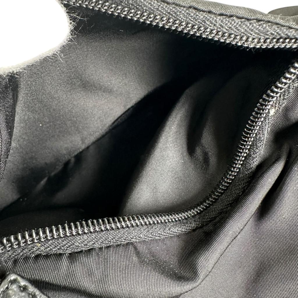 PRADA Triangular logo Tote Bag black Women used