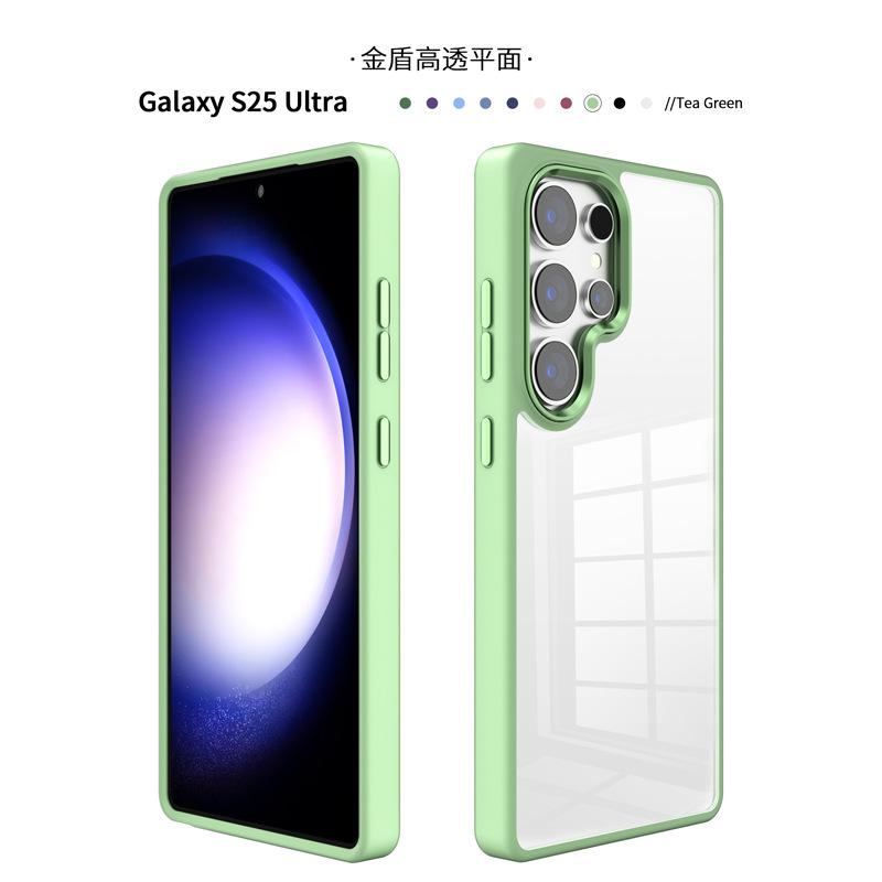 Applicable to Samsung s25 mobile phone case Amazon wholesale transparent hard case anti-drop s25plus metal lens protective case
