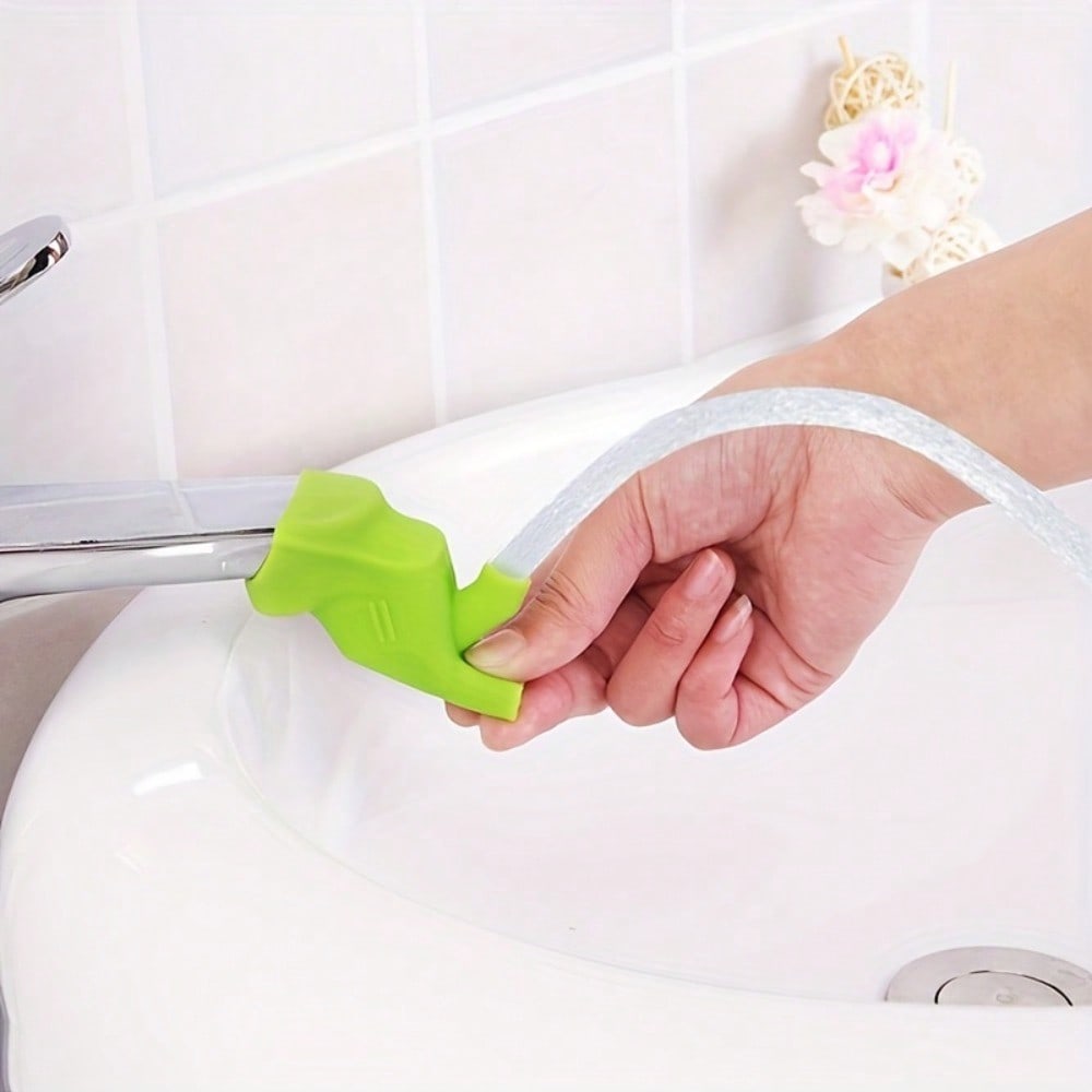 1pc Bathroom Sink Faucet Extender, Rubber Flexible Faucet Extension, Kitchen Faucet Accessory for Hand Washing