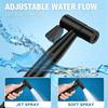 Black Versatile Bathroom Spray Gun with Strong Water Pressure Durable Hose And Mount for Bidet Toilet Floor Pet Bath