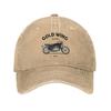 Goldwing Motorrad Rennsport GL1000 Baseballkappen Klassische verwaschene Denim Snapback Mütze Outdoor Ganzjahres Reisekappen Mütze