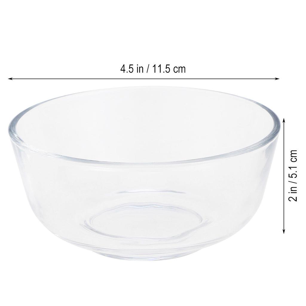 1Pcs Transparent Glass Salad Bowl 6 Inch Heat Resistant Fruit Dessert Serving Bowl for Parties Wedding Reception
