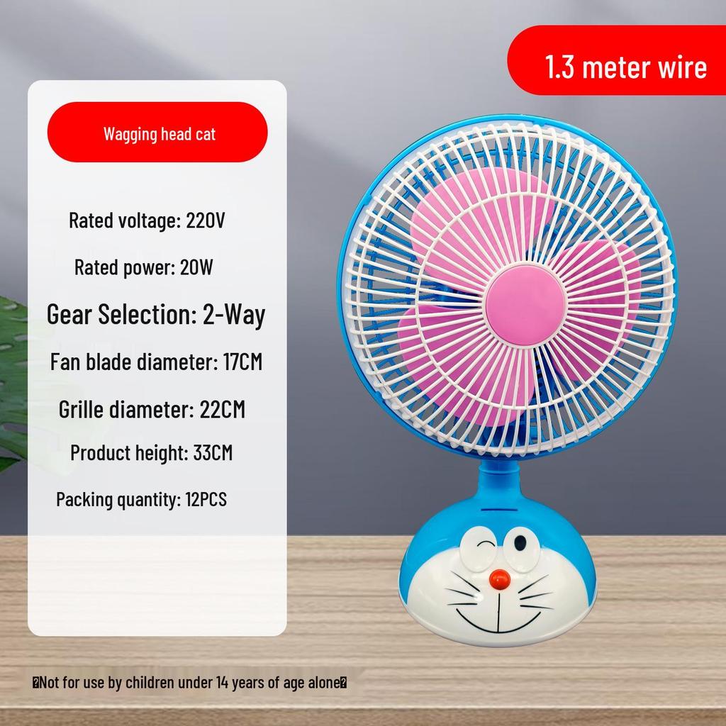 Portable Cartoon Desk Fan for Student Dorms and Offices