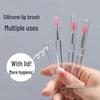 TikTok Portable Silicone Lip Brush with Lid - Lipstick, Lip Gloss, Lip Balm Blending Tool