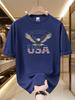 Unisexs Quick Dry Mesh Short Sleeve TShirt Eagle USA American Flag Letter Print Crew Neck Breathable Summer Casual Tee