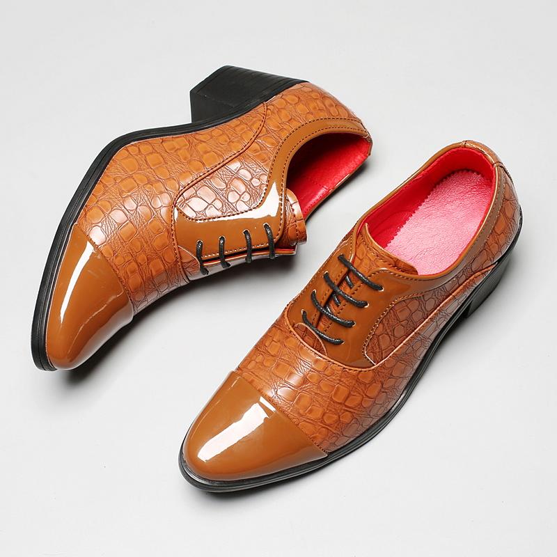 Herren High Heels Blau Derby Braun Hochzeitskleid Tanz Business Elevator Schuhe Schwarz Höhenerhöhung Smoking Schuhe Große Größe