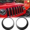 Front Headlight Lamp Cover Trim Fit for 2018    Jeep Wrangler JL JLU