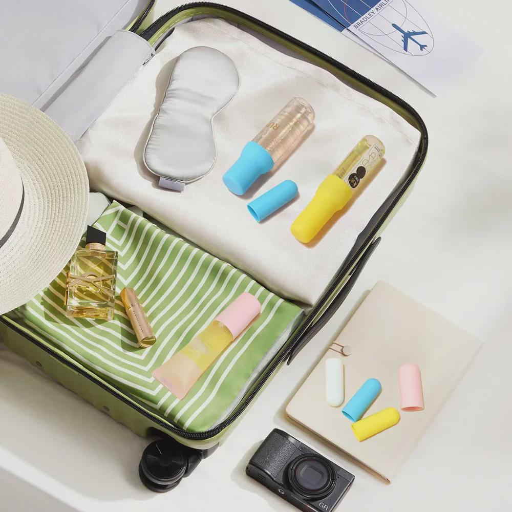 Nepropustný silikonový cestovní obal na lahvičky pro toaletní potřeby a kosmetiku