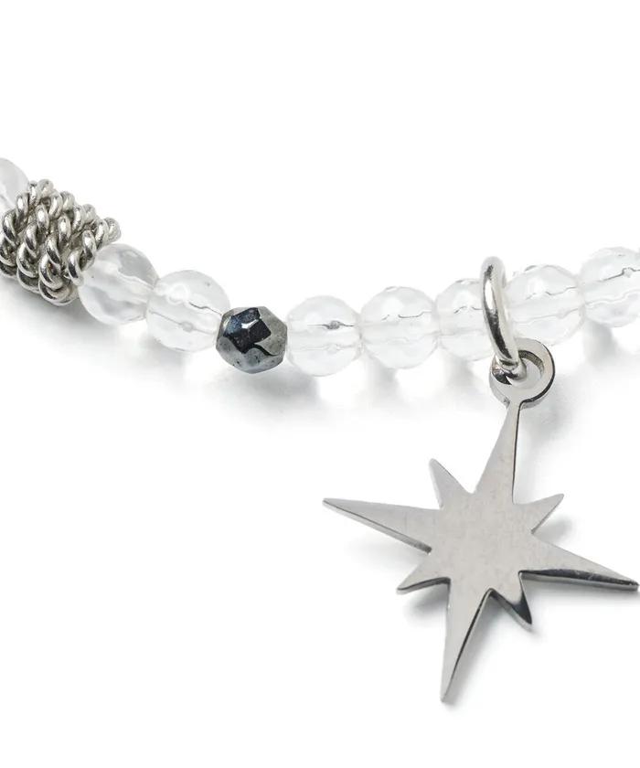 Crystal Star Charm Bracelet (PLT-BR-029_WT)