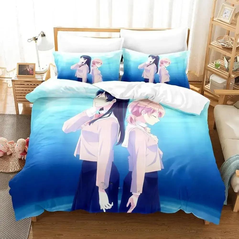 New Bloom Into You Bedding Set Single Twin Full Queen King Size Bed Set Adult Kid Bedroom Duvet Cover Sets Anime Bed Sheet Set