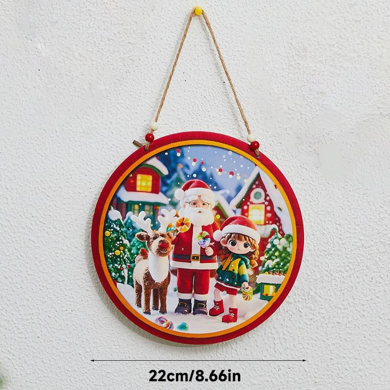 Xmas Tree Hanging Decoration, Wood Crafted, Christmas Ornaments, Fun Party Scene Props, Festive Gift