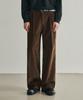 ROTEMBER Soft Wash Corduroy Semi-Wide Pants [Brown]