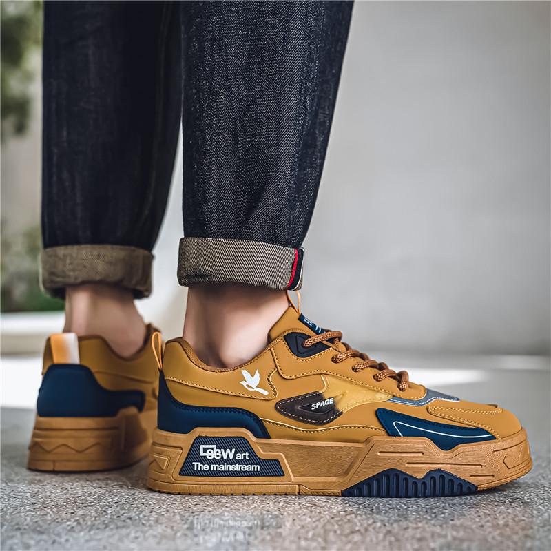 Męskie buty sportowe casualowe sneakersy w stylu ulicznym studenckie oversize czarne buty do skateboardingu