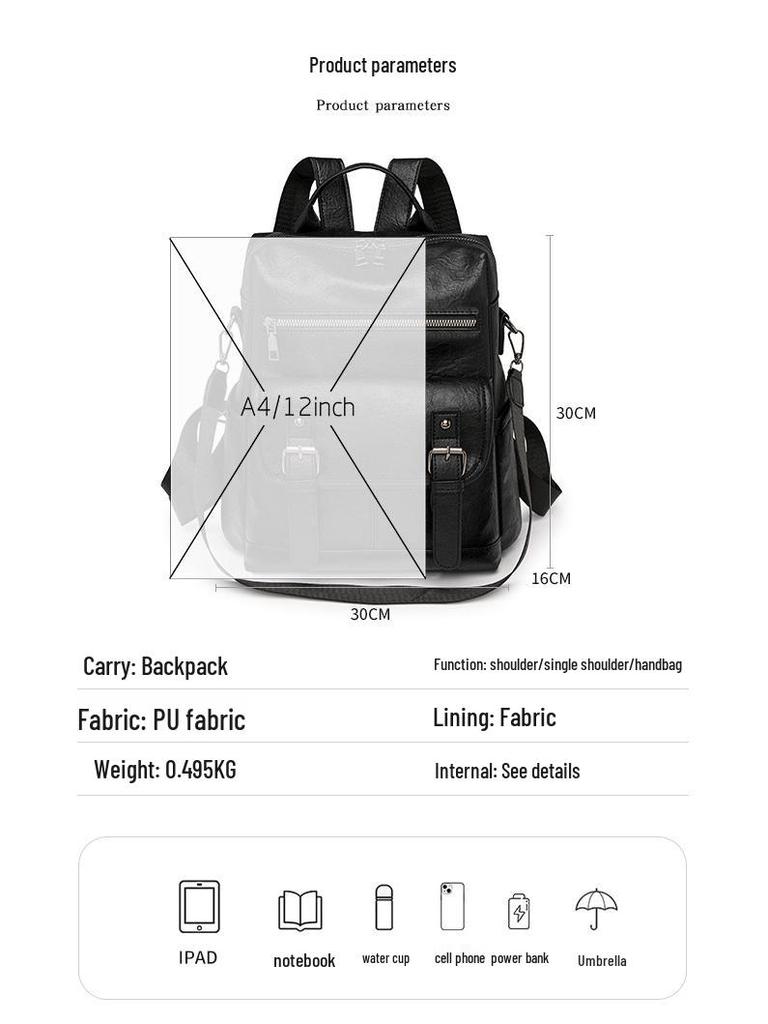 Rucksack für Damen im koreanischen Retro-Stil - Weiches Leder Quaste Multifunktionaler Reiserucksack 2025