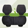 Winter Car Seat Cushion Without Backrest, Checkered Embroidered Plush, Tie-free Warmth, Three-piece Set, Front and Rear Single Seat Cushion
