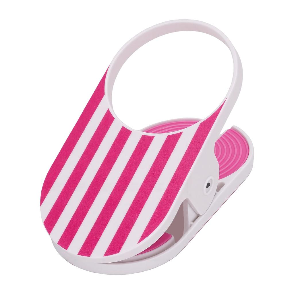 Clip On Cup Holder Spill Proof Cute Bright Striped Pattern Cruise Cup Holder Clip for Tables Pool Loungers Beach Chair