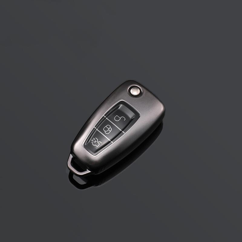 TPU Car Flip Key Case Cover Shell Fob For Ford Ranger C-Max S-Max Focus Galaxy Mondeo Transit Tourneo Custom MK3 MK4 Accessories