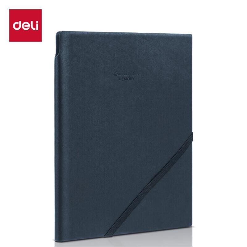 Deli 25K Leather Cover Notebook with Pen Holder and Elastic Band