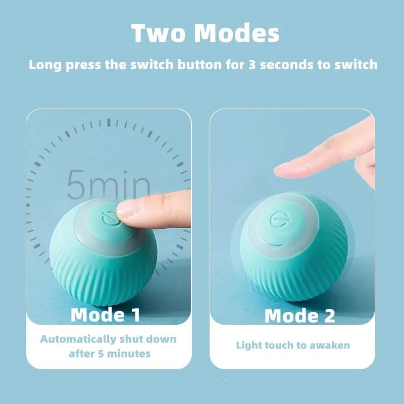 Electric Pet Cat Ball Toys Stick Automatic Rolling Smart Interactive Cats Train Self-moving Toys Indoor Teething Rod Accessories
