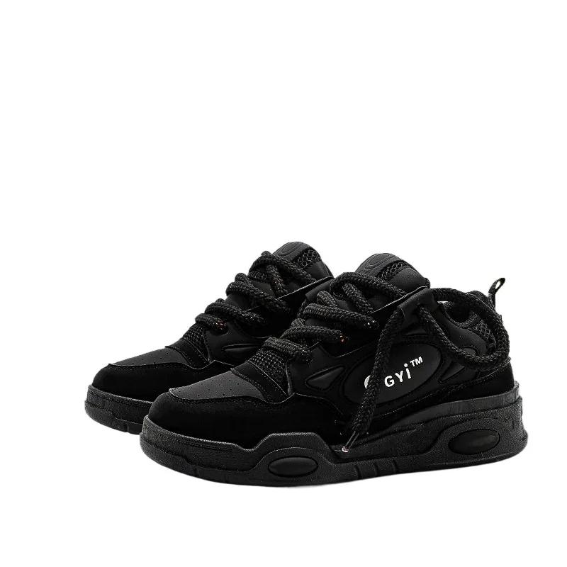 

Модная мужская обувь, новинка 2024 года, осенние кожаные мужские кроссовки в стиле ретро, дышащая женская повседневная обувь для скейтбординга, оригинальная дизайнерская обувь для мужчин 44 чёрный