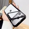 Plating Fold Glass Camera Stand Holder Clear Phone Case For iPhone 17 16 Pro Max 17 Air 16 Pro Ultra Thin Transparent Shockproof PC Cover